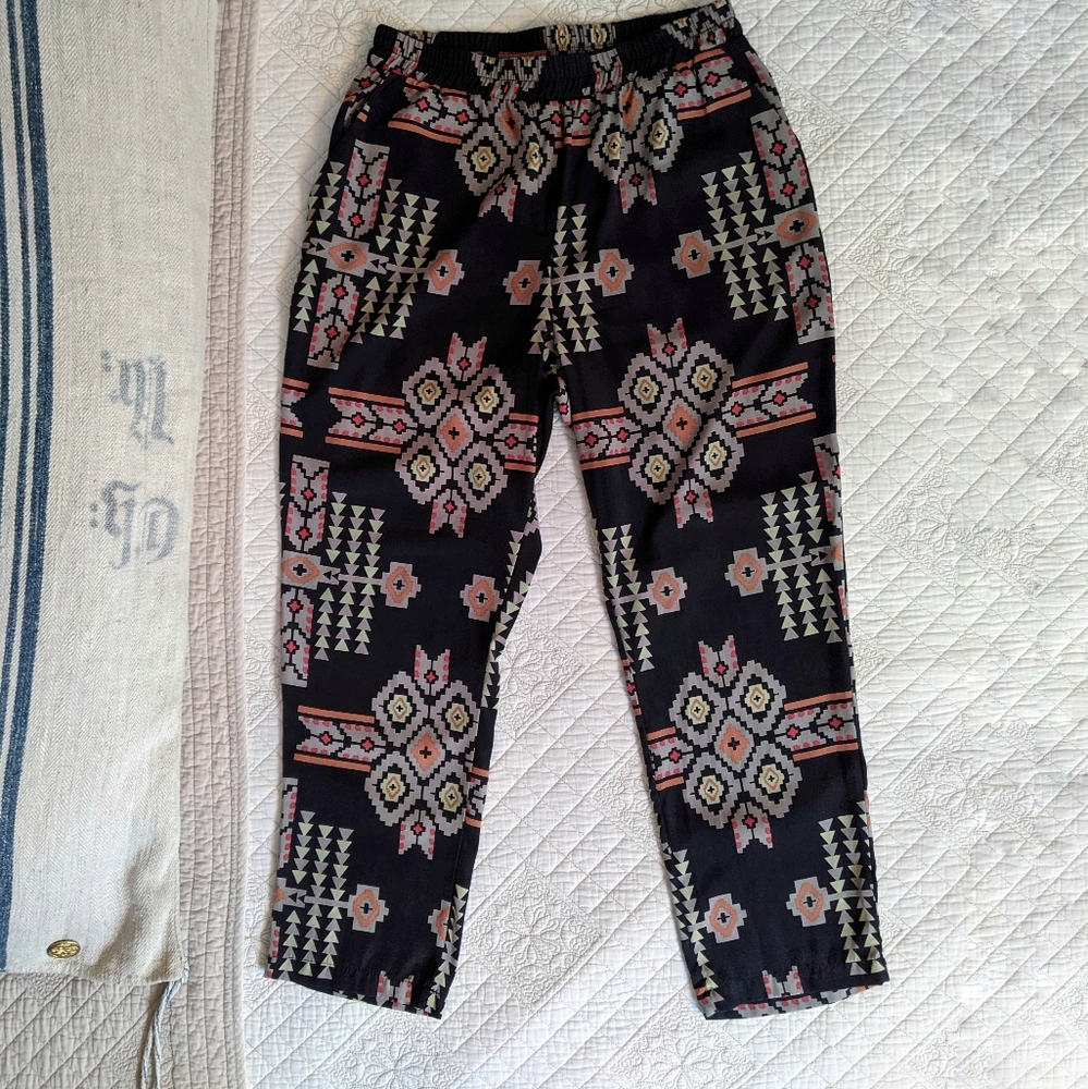 Audrey 3+1 high-waisted patterned pants